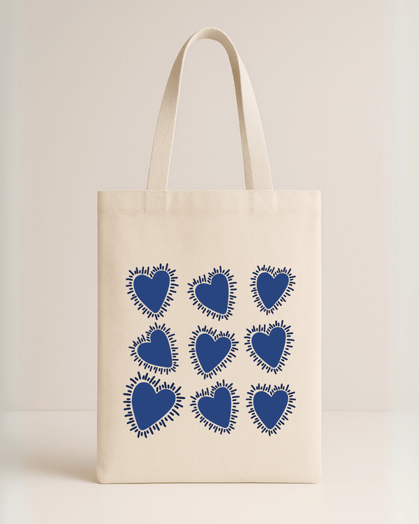 Tote bag Corazones Azules