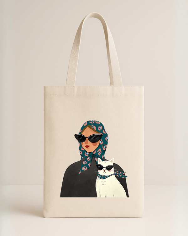 Tote bag Señora y su gato