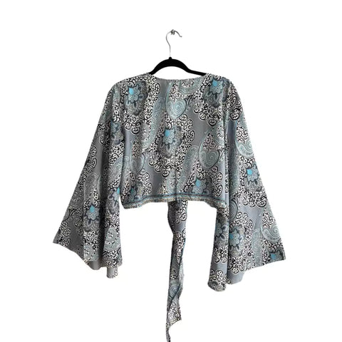 Blusa Croptop Azul