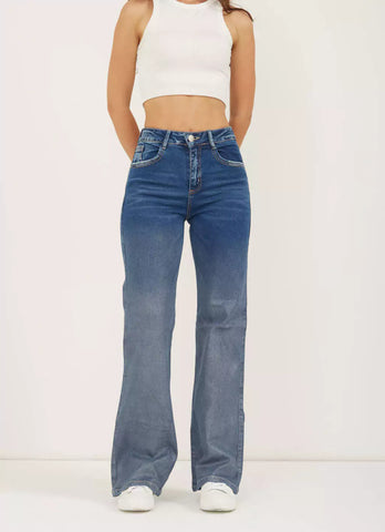 Jean Mom Fit Metalizado Escarchado