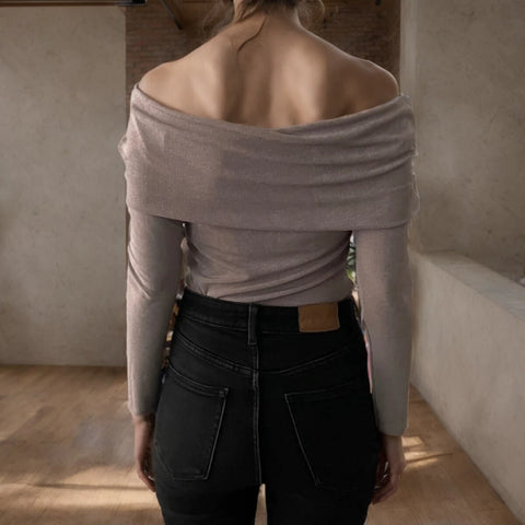 Blusa cuello Bandeja